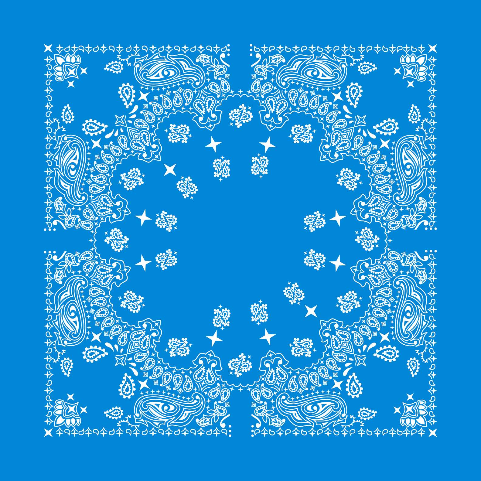 Open-Heart Paisley Bandana Template — editable paisley bandana template